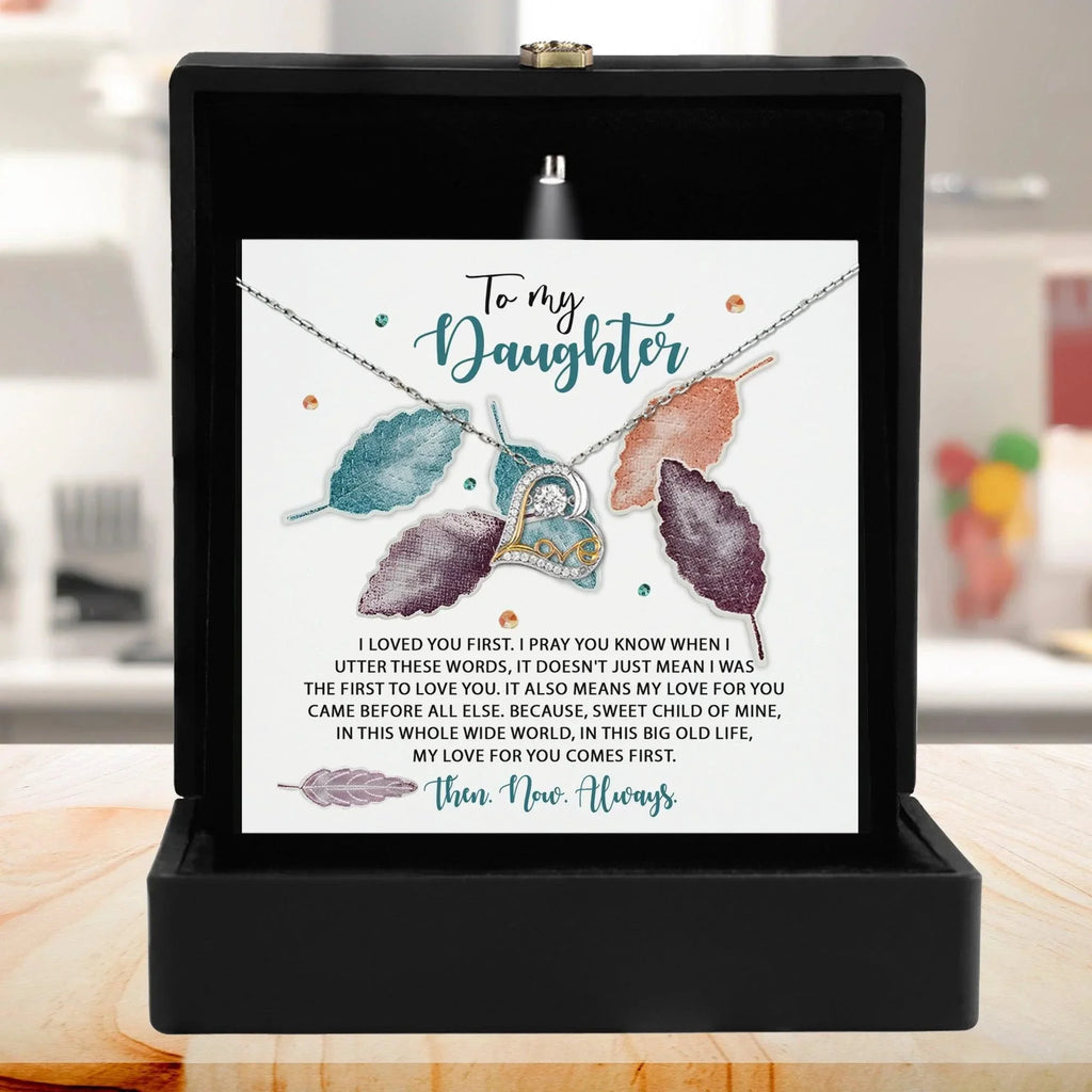 Daughter Birthday, Graduation, Christmas Inspirational Gift - Pray You Know - Love Dancing Heart Pendant Necklace