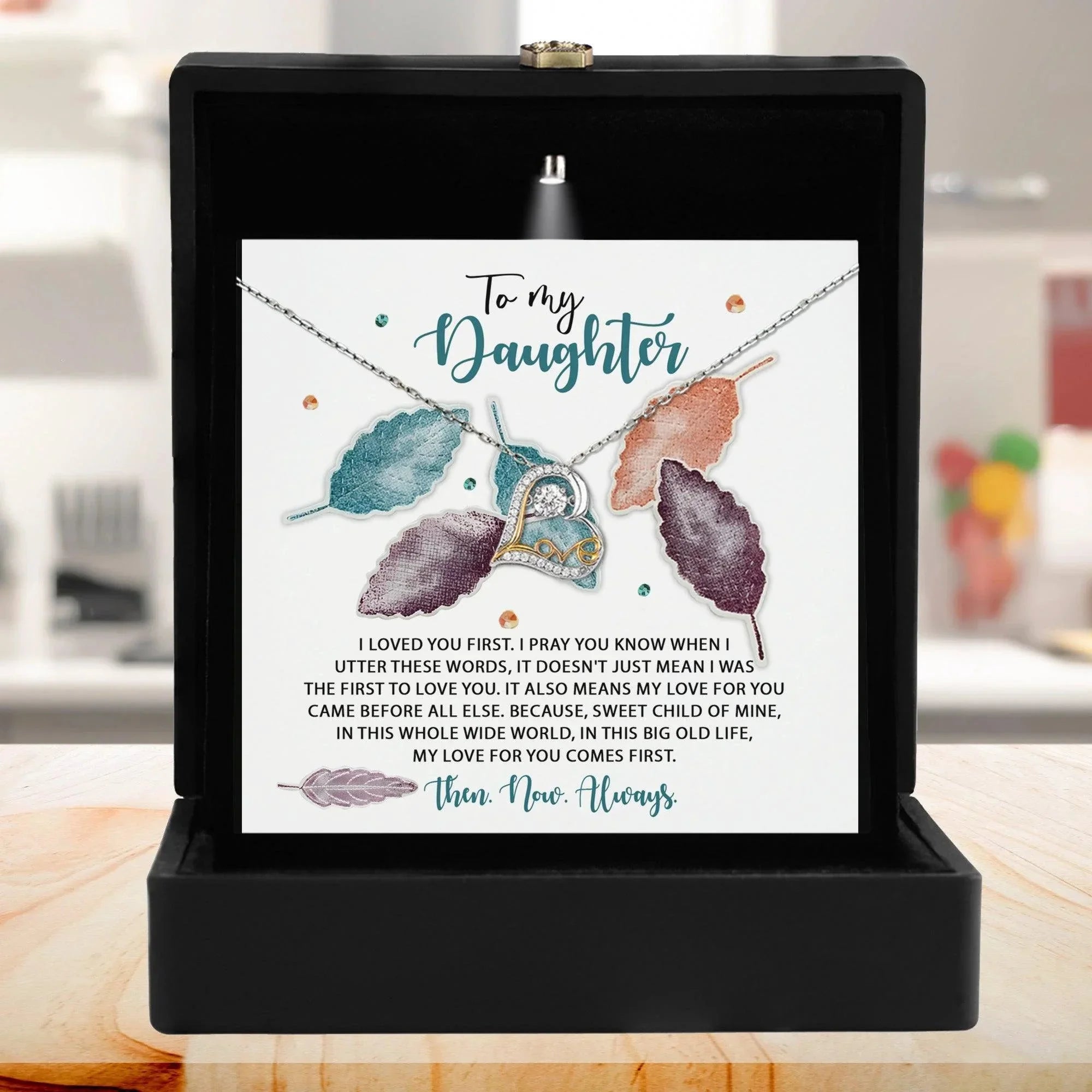 Daughter Birthday, Graduation, Christmas Inspirational Gift - Pray You Know - Love Dancing Heart Pendant Necklace
