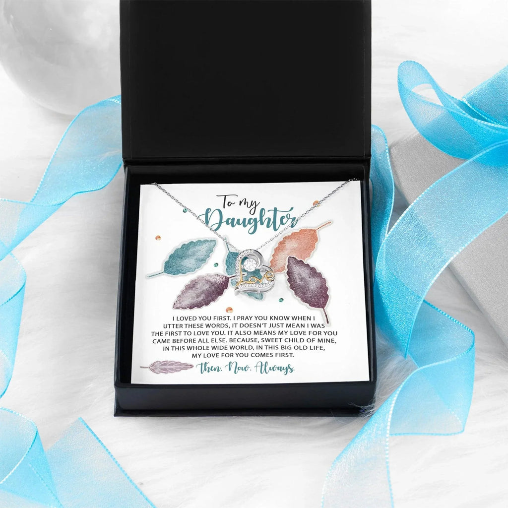 Daughter Birthday, Graduation, Christmas Inspirational Gift - Pray You Know - Love Dancing Heart Pendant Necklace