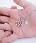 Pregnancy Mom-to-be Baby Feet Charm Necklace Gift from Husband
