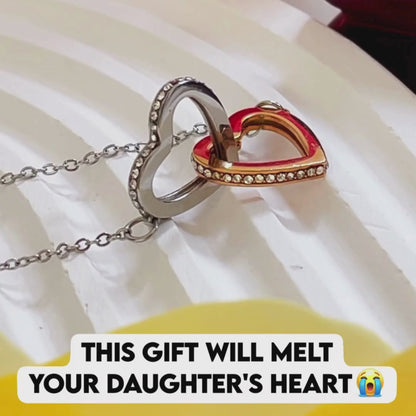 Gift for Daughter - You Made Me a Better Person - Interlocking Hearts Necklace