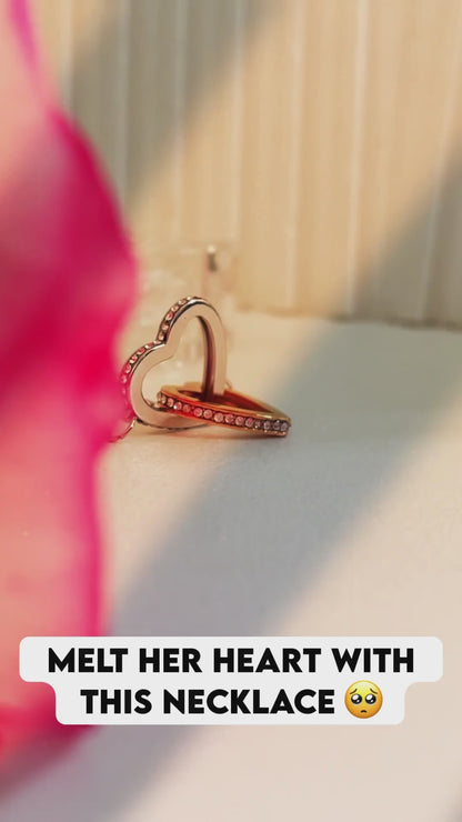 To My Wonderful Daughter - A Gift of Encouragement & Unconditional Love - Interlocking Hearts Necklace
