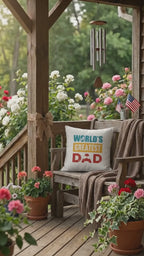 Gift for Dad World's Greatest Dad Indoor Outdoor Pillow