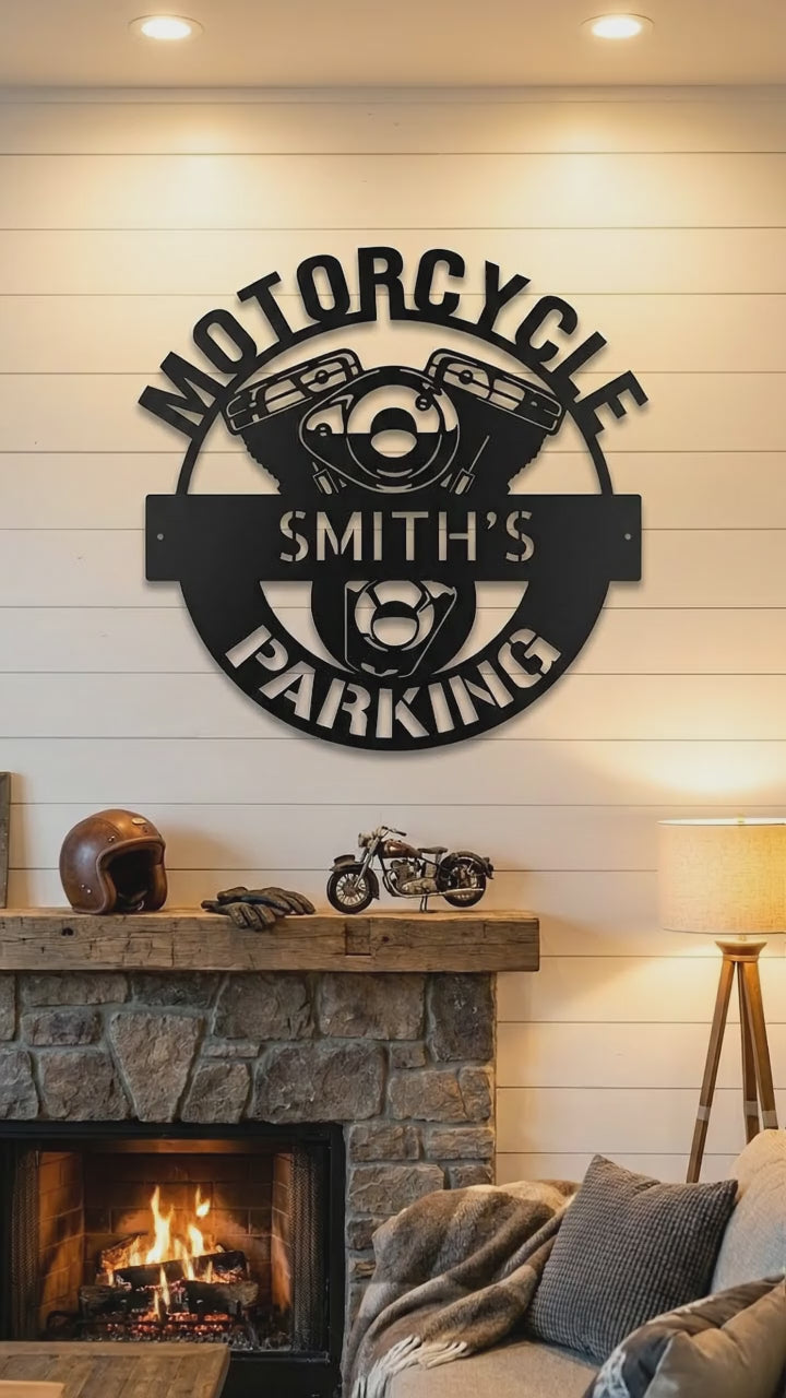 Personalized Motorcycle Metal Sign, Custom Biker Wall Art, Motorcycle Garage Decor