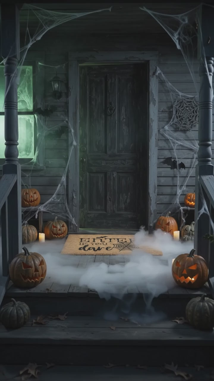 Enter If You Dare Doormat – Spooky Halloween Outdoor Coir Mat Décor