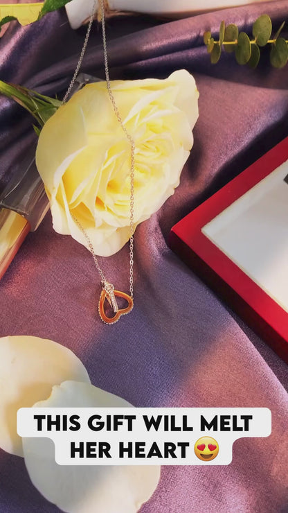 To My Daughter - Strength & Unwavering Love - Interlocking Hearts Necklace
