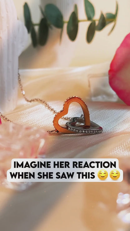 To My Beautiful Daughter - Love You to the Moon & Back Gift – Interlocking Hearts Necklace
