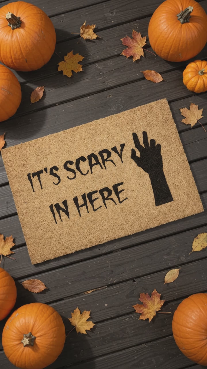 It’s Scary in Here Doormat – Spooky Halloween Outdoor Coir Mat Décor