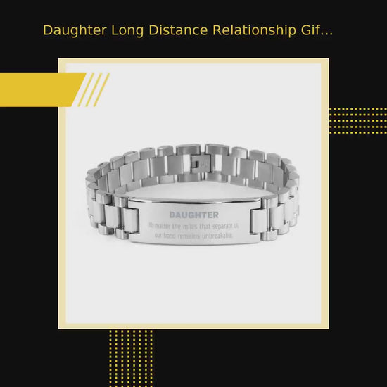 Daughter Long Distance Relationship Gifts, No matter the miles that separate us, Cute Love Ladder Stainless Steel Bracelet For Daughter, Birthday Christmas Unique Gifts For Daughter by@Outfy