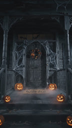 Welcome to Our Haunted Home Doormat – Spooky Halloween Coir Mat Décor