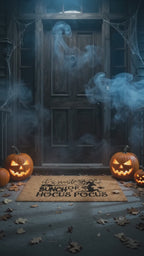 t’s Just a Bunch of Hocus Pocus Coir Doormat – Witchy Halloween Front Porch Decor | Funny Spooky Welcome Mat | Rustic Autumn Entry Rug
