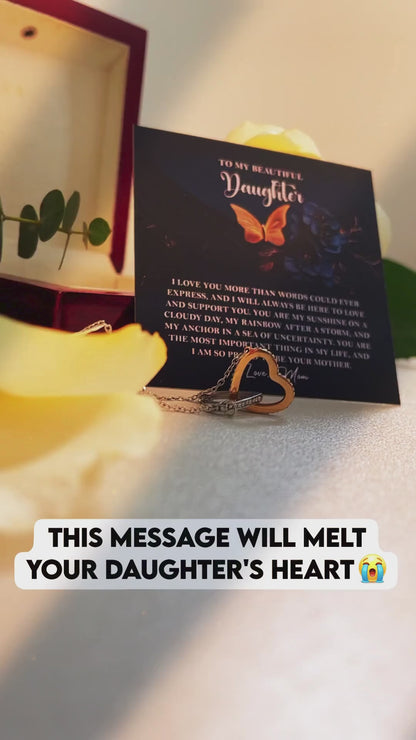 Daughter Gift - My Sunshine - Interlocking Hearts Necklace – A Heartfelt Gift from Mom