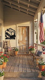 Personalized Eagle Metal Wall Art, Custom Freedom Sign, Mountain Eagle Decor, Patriotic Wall Art
