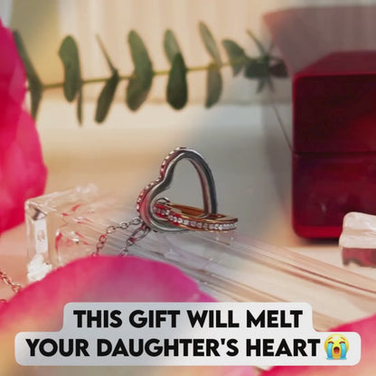 Gift for Daughter - Your Uniqueness Is Your Superpower - Interlocking Hearts Necklace