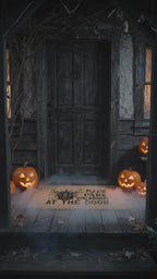 Please Park Your Broom at the Door Coir Doormat – Funny Witch Halloween Welcome Mat | Haunted House Front Porch Decor | Spooky Fall Entry Rug