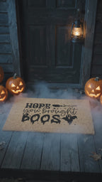 Hope You Brought Boos Halloween Coir Doormat – Funny Ghost and Witch Themed Entryway Mat | Spooky Front Porch Decor | Trick or Treat Welcome Mat
