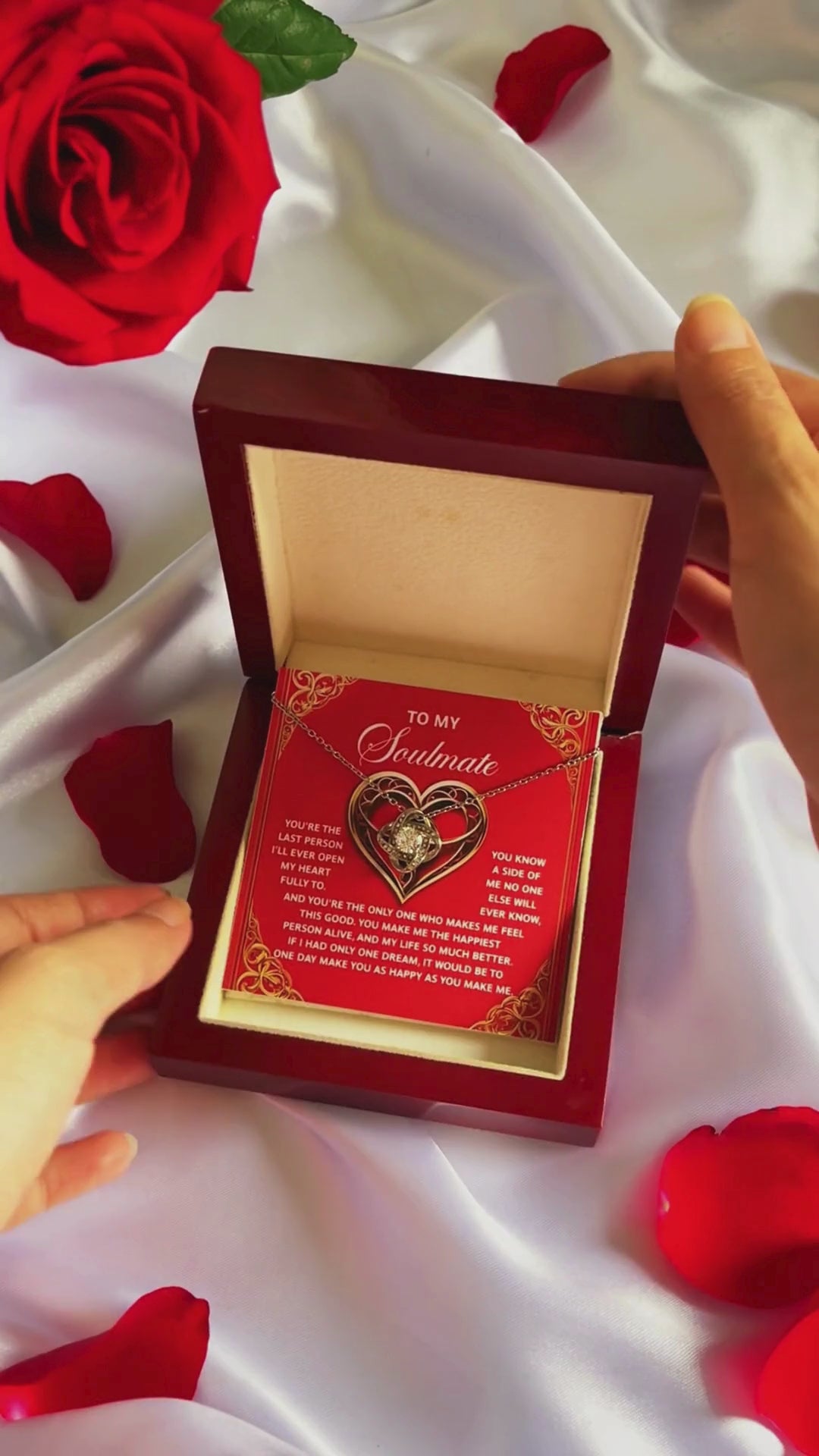 Gift for Soulmate - The Only One - Love Knot Pendant Necklace