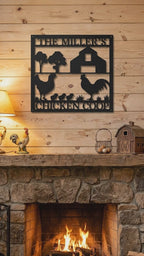 Personalized Chicken Coop Metal Sign – Custom Farm Sign – Backyard Chicken Decor – Farmhouse Wall Art