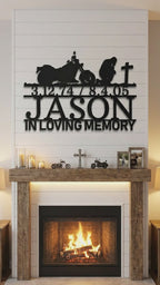 Personalized Motorcycle Memorial Metal Sign In Loving Memory
