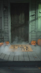 Come In for a Bite Doormat – Funny Pumpkin Halloween Outdoor Coir Mat
