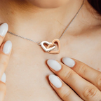 Soulmate-Never Stop Loving Halloween Interlocking Hearts Necklace