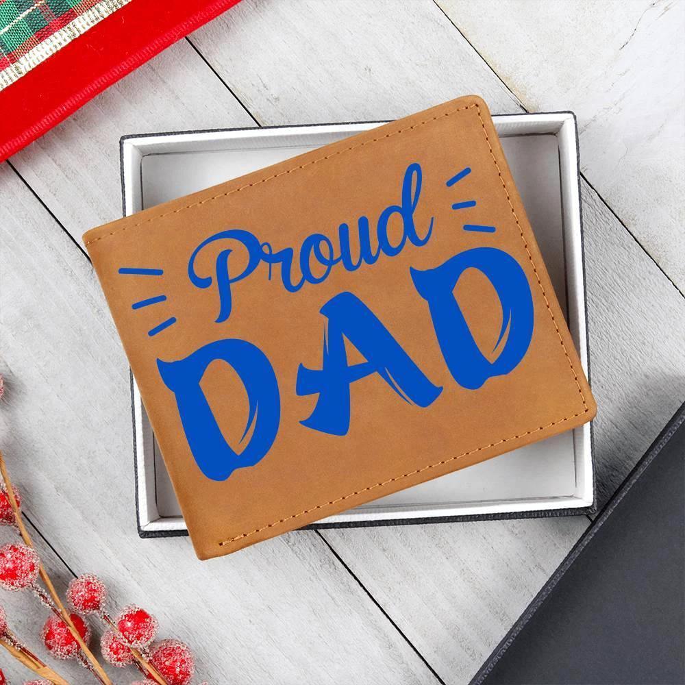 Proud Dad Custom Printed Leather Wallet