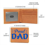 Proud Dad Custom Printed Leather Wallet