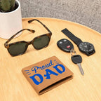 Proud Dad Custom Printed Leather Wallet