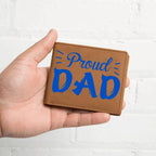 Proud Dad Custom Printed Leather Wallet