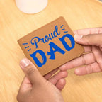 Proud Dad Custom Printed Leather Wallet
