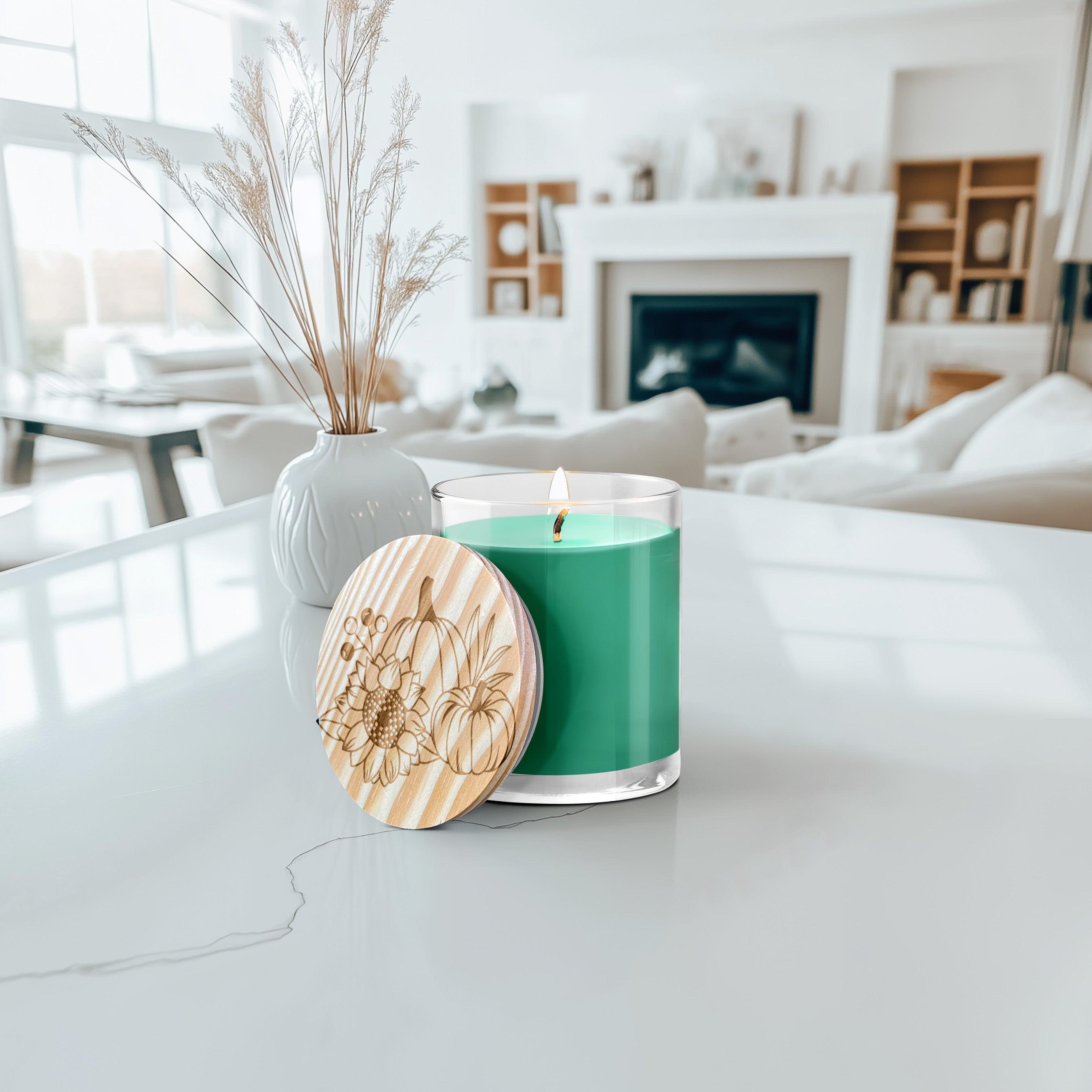 Pumpkin and Spice Engraved Lid Soy Scented Candle - Mallard Moon Gift Shop