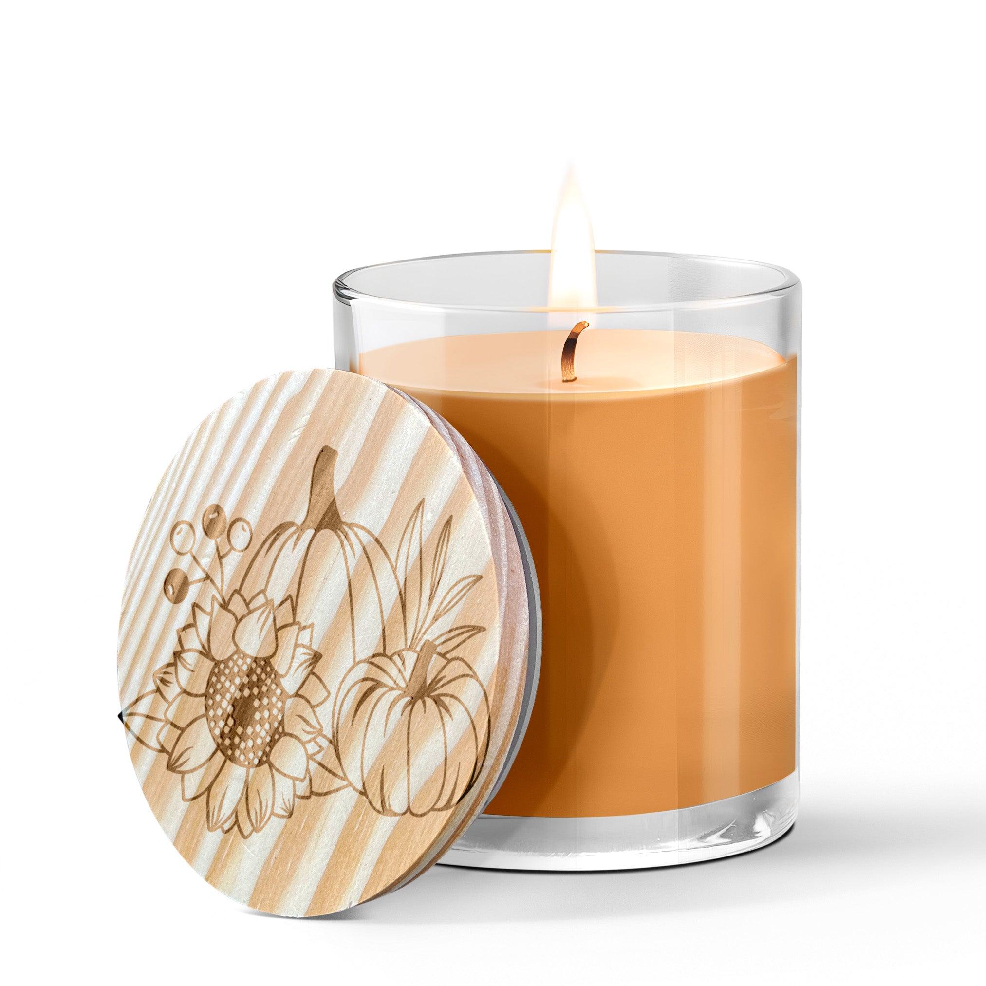 Pumpkin and Spice Engraved Lid Soy Scented Candle - Mallard Moon Gift Shop