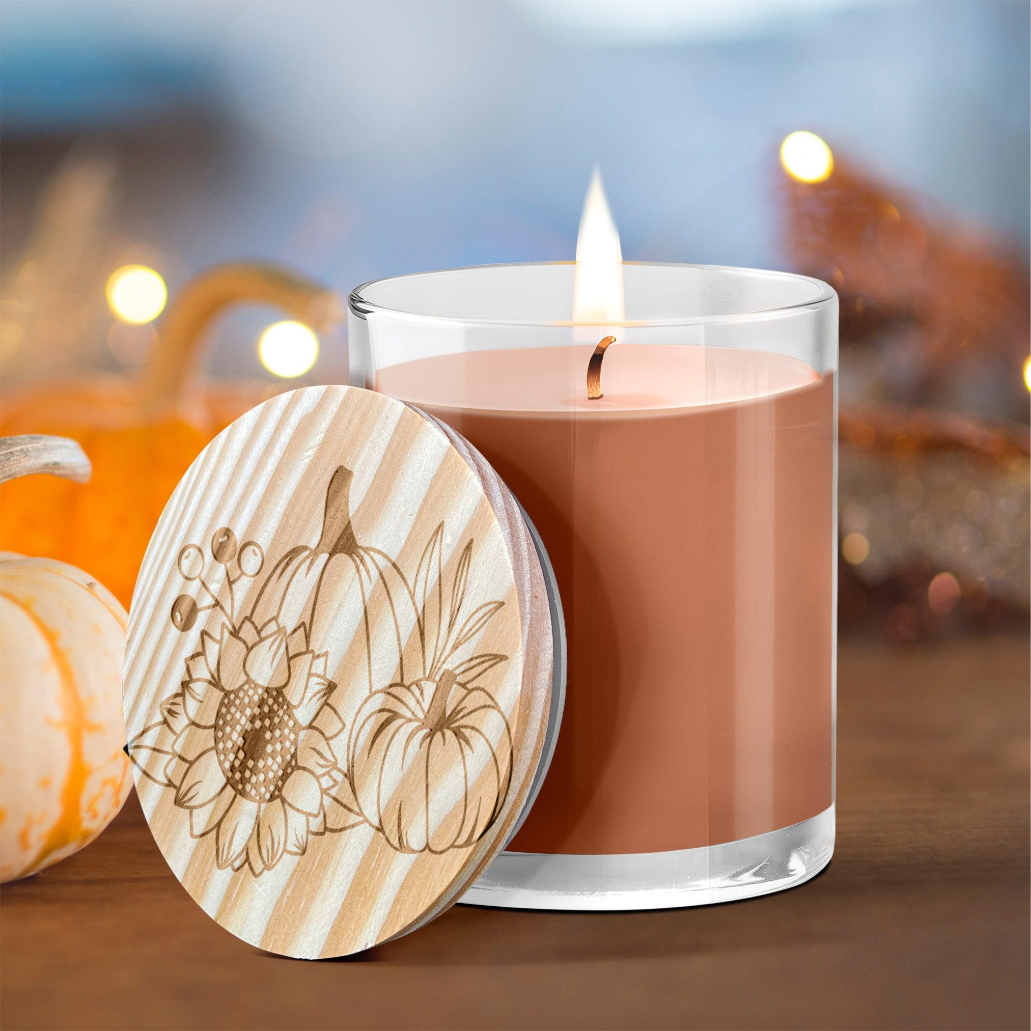 Pumpkin and Spice Engraved Lid Soy Scented Candle - Mallard Moon Gift Shop