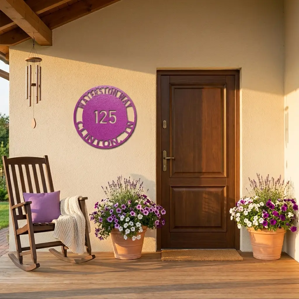 Personalized Address Sign, Custom House Number Sign, Outdoor Metal Address Plaque, Modern House Sign, Housewarming Gift