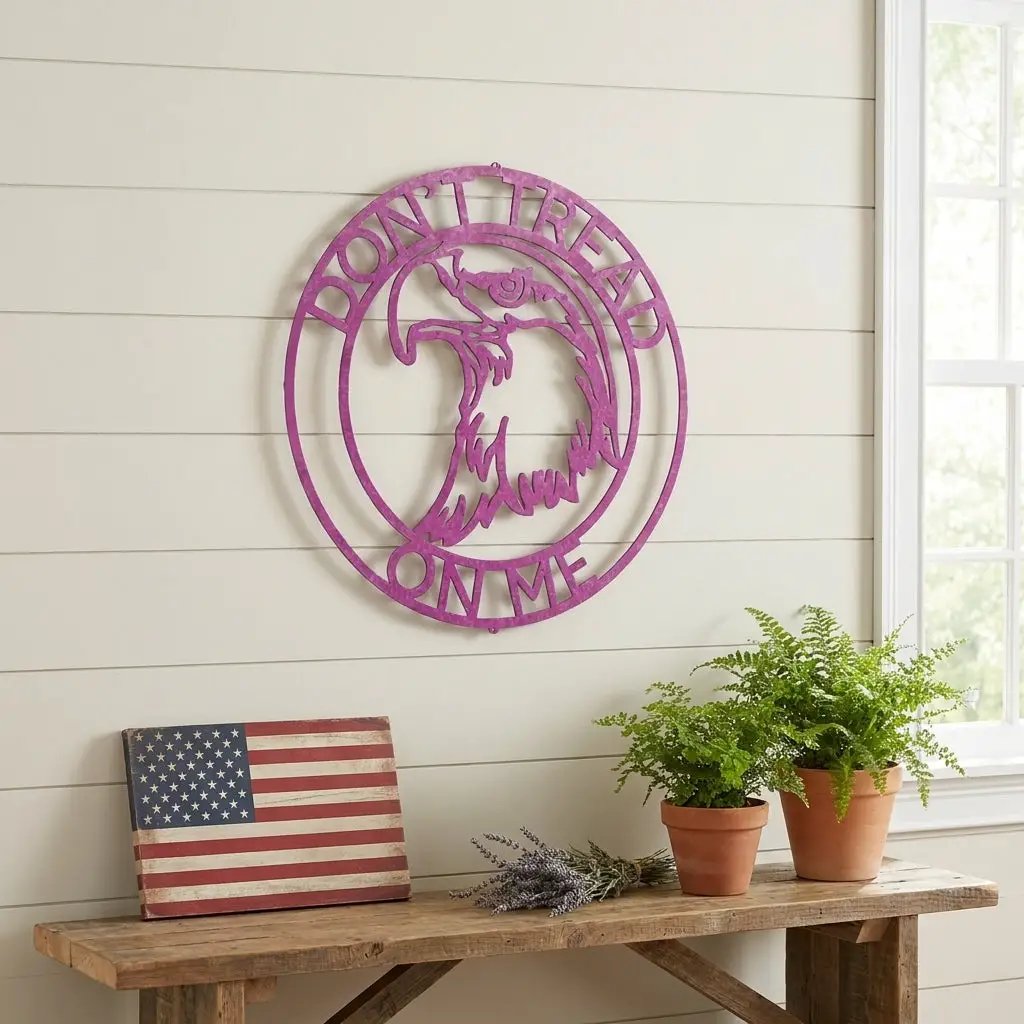 Personalized Bald Eagle Metal Sign – Custom Patriotic Name Sign – American Eagle Wall Art – Veteran Gift