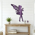 Fairy Pixie Metal Wall Art | Whimsical Fairy Steel Wall Decor | Fantasy Garden Decoration | Made in USA