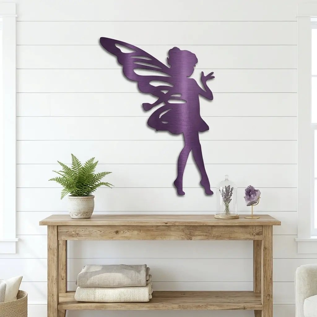 Fairy Pixie Metal Wall Art | Whimsical Fairy Steel Wall Decor | Fantasy Garden Decoration | Made in USA
