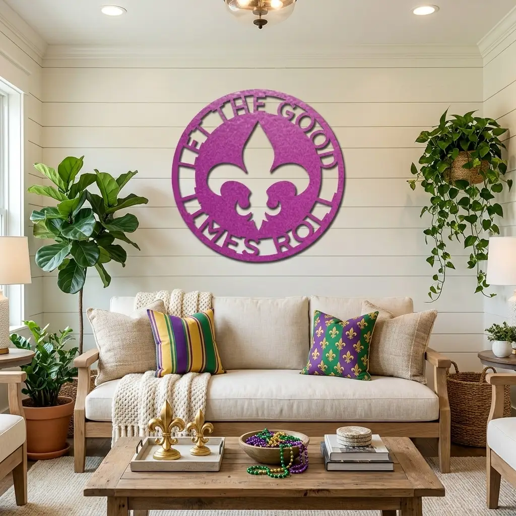 Personalized Fleur de Lis Metal Wall Art | Custom Family Name Sign | French Country Wall Decor | Made in USA