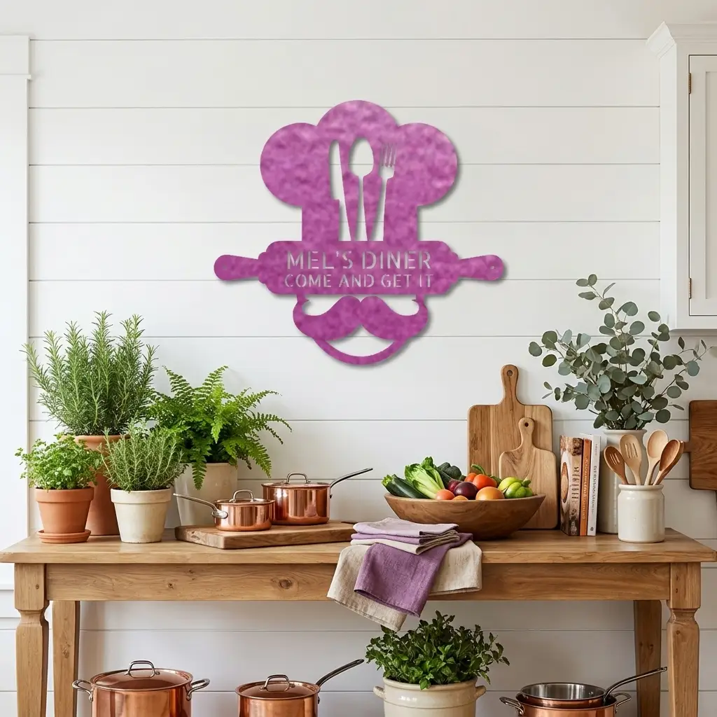 Personalized Diner Metal Wall Art: Where Every Meal is Your Signature Dish