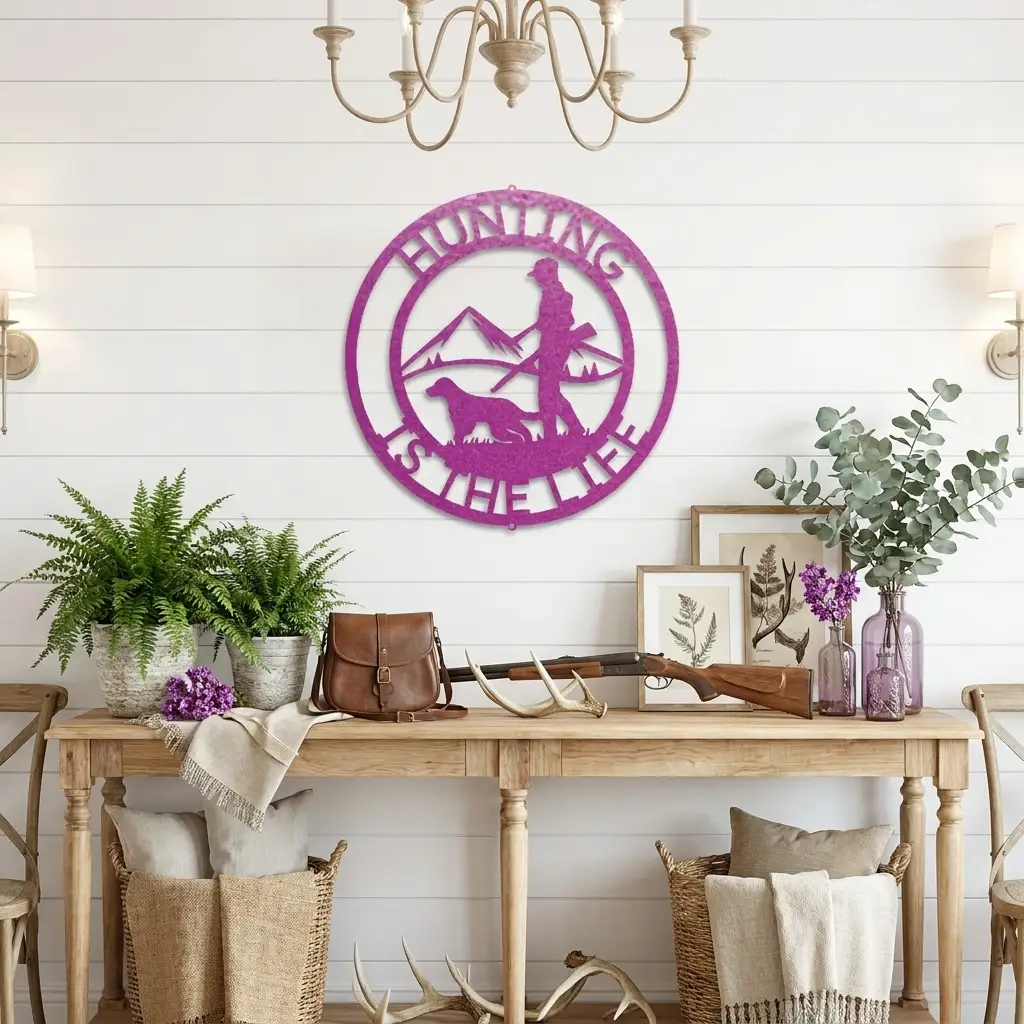 The Hunter Personalized Monogram Indoor Outdoor Steel Wall Sign