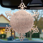 Reporter Snowflake Christmas Tree Ornament - My Heart Belongs to a Reporter - Gifts from Friends, Family