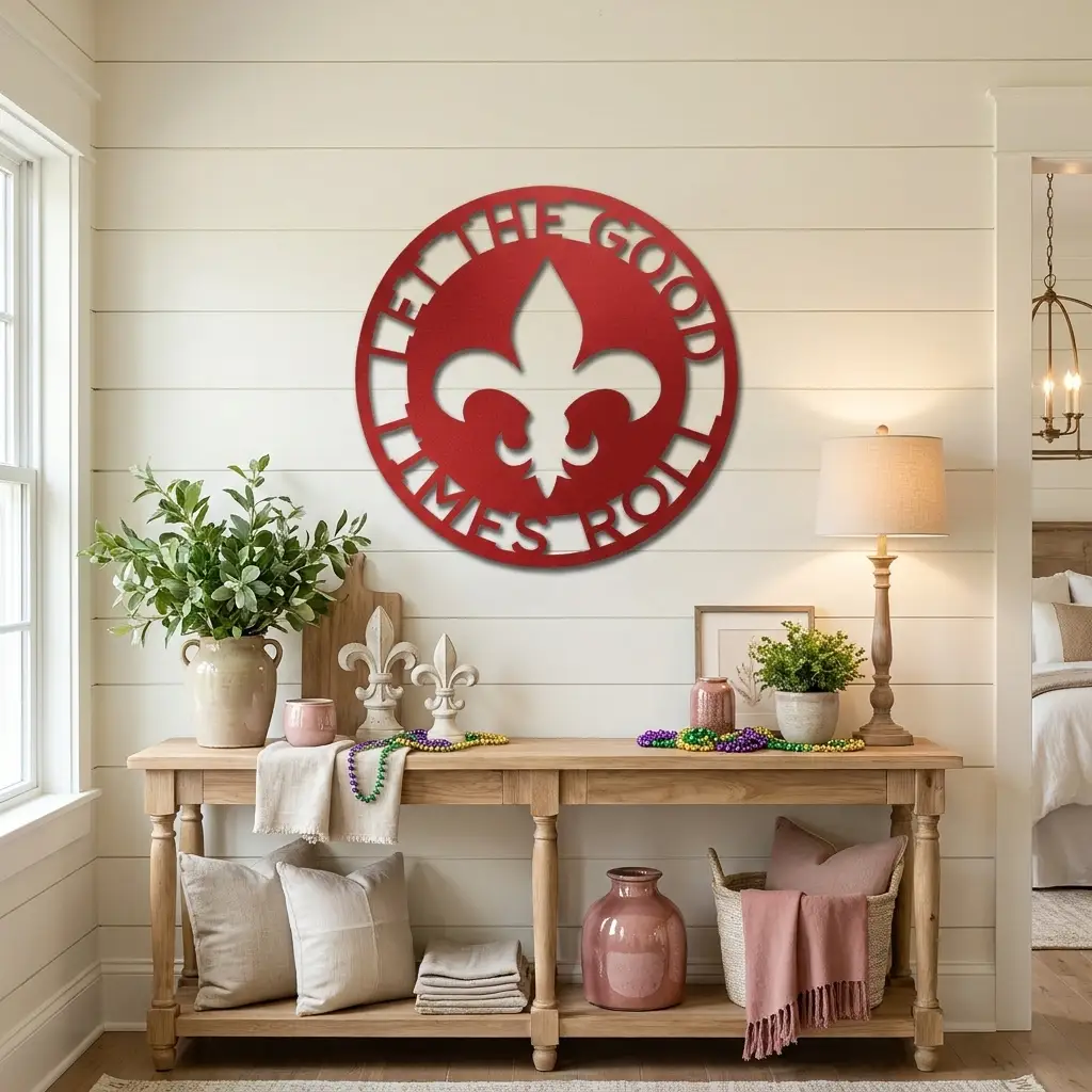 Personalized Fleur de Lis Metal Wall Art | Custom Family Name Sign | French Country Wall Decor | Made in USA