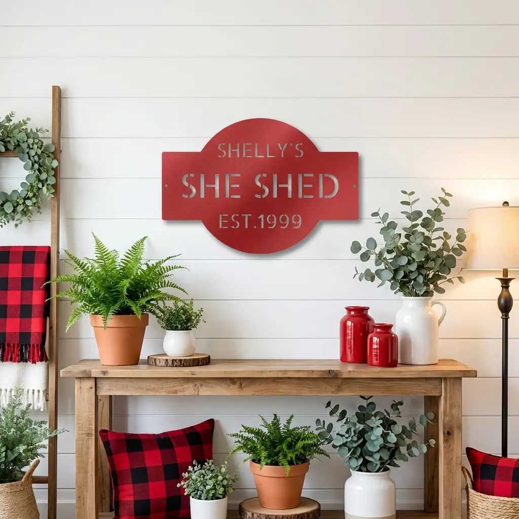 Personalized 3 Line Metal Wall Sign, Custom Name & Phrase Wall Art, Family Home Garage She Shed Man Cave Sign, Custom Metal Decor, Personalized Housewarming Gift