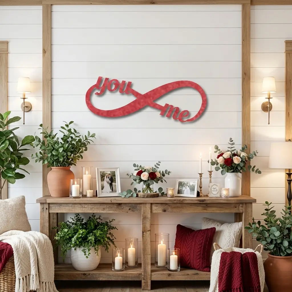 You & Me Infinity Metal Wall Art | Romantic Couple Sign | Wedding, Anniversary & Engagement Gift | Valentine’s Day Decor