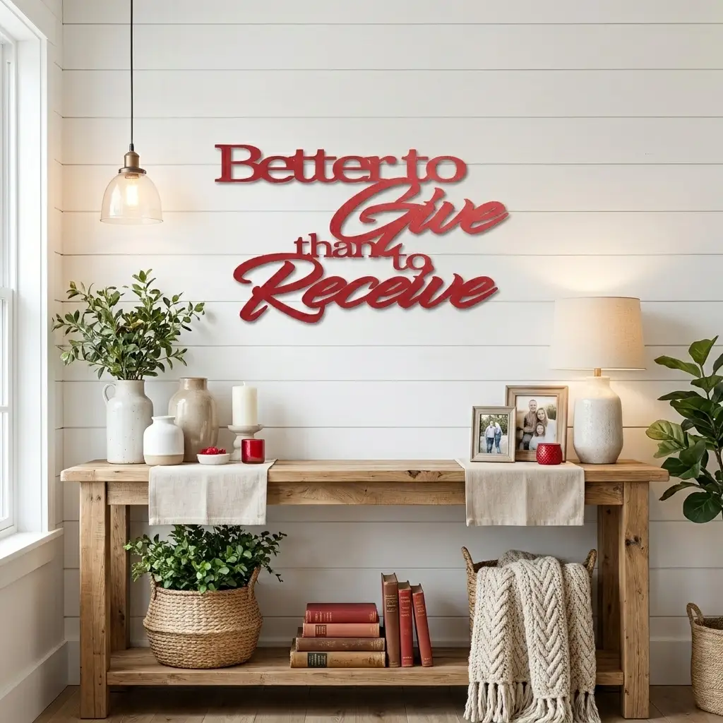 Better to Give Than Receive Quote Indoor Outdoor Steel Wall Sign