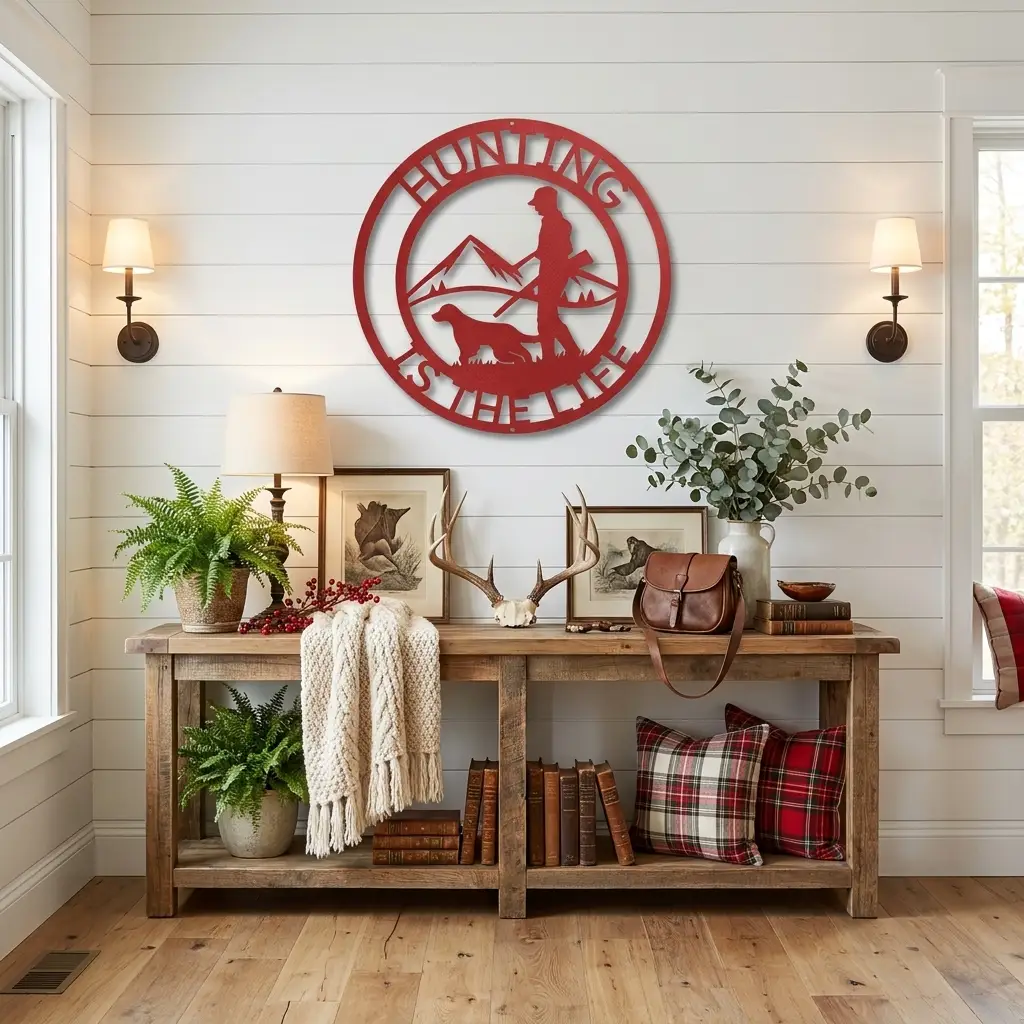 The Hunter Personalized Monogram Indoor Outdoor Steel Wall Sign