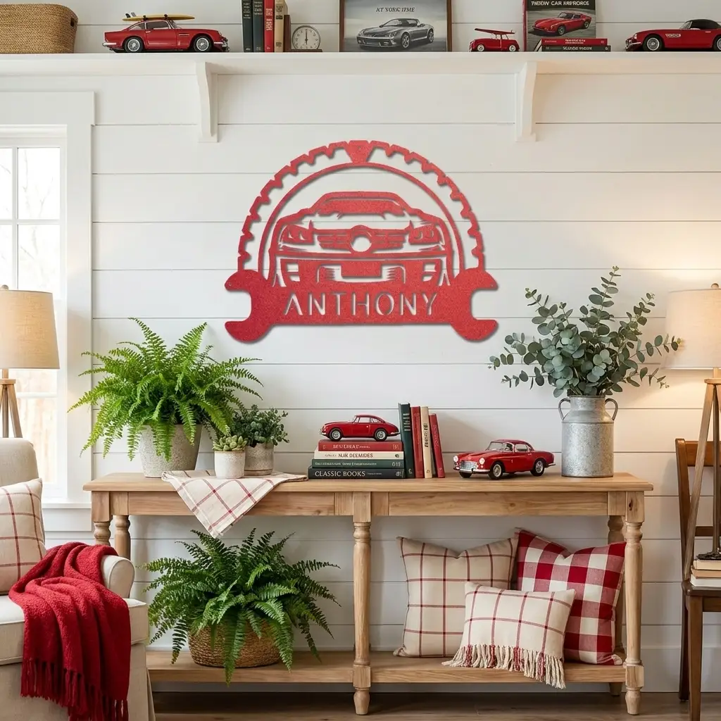 Classic Car Personalized Metal Sign | Custom Garage Wall Art | Muscle Car Decor | Automotive Man Cave Sign | Car Lover Gift | Made in USA