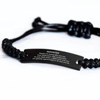 Reporter Black Braided Leather Rope Engraved Bracelet - Thanks for being who you are - Birthday Christmas Jewelry Gifts Coworkers Colleague Boss