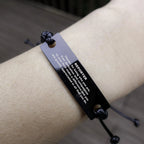 Reporter Black Braided Leather Rope Engraved Bracelet - Thanks for being who you are - Birthday Christmas Jewelry Gifts Coworkers Colleague Boss
