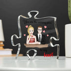 Romantic Couples Gift You Are the Missing Piece to My Heart Acrylic Puzzle Plaque